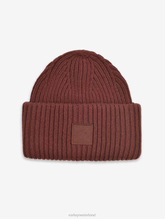 BD04L522 chocolade cresta geribde muts vrouwen Varley accessoires