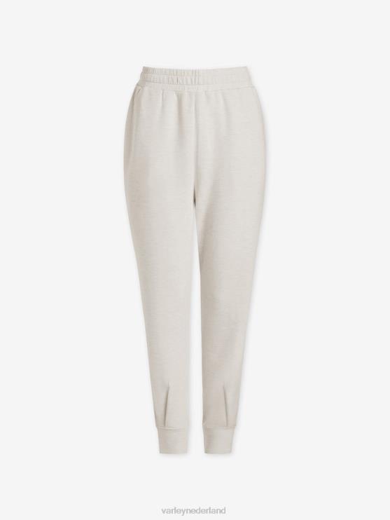 BD04L336 ivoor mergel hyde relaxte joggingbroek met boorden vrouwen Varley kleding