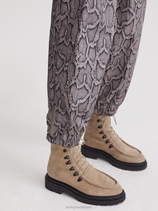 BD04L376 zilveren pythonslang Hamilton broek vrouwen Varley kleding