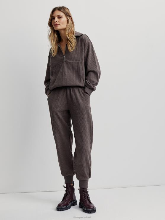 BD04L377 chocolade mergel ascot joggingbroek vrouwen Varley kleding