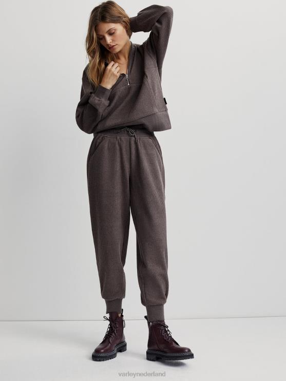 BD04L377 chocolade mergel ascot joggingbroek vrouwen Varley kleding