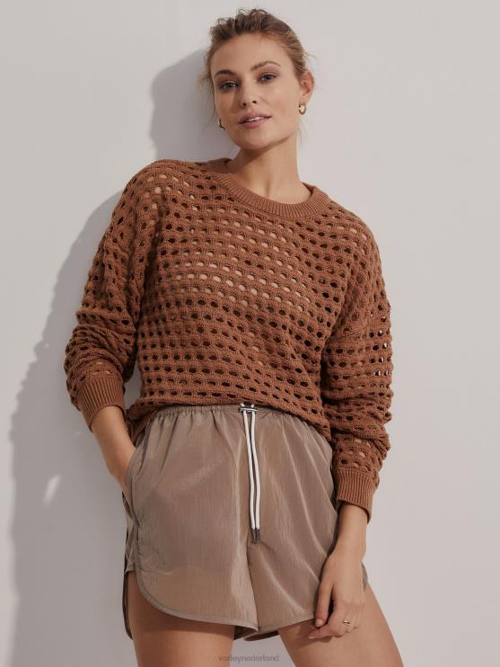 BD04L255 donker taupe harmon hoogbouw short 4" vrouwen Varley kleding