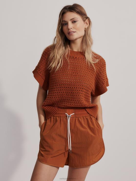 BD04L256 geglazuurde gember harmon hoogbouw short 4" vrouwen Varley kleding
