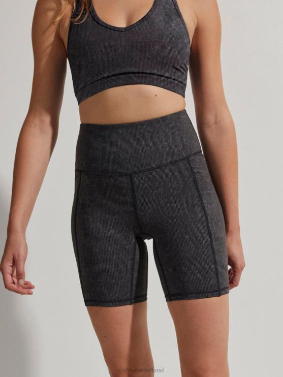 BD04L314 zwarte rasterslang laten we gaan pocket short 7 