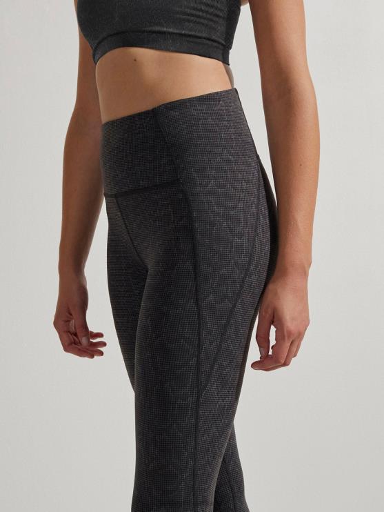 BD04L347 zwarte rasterslang let's go night running legging 25