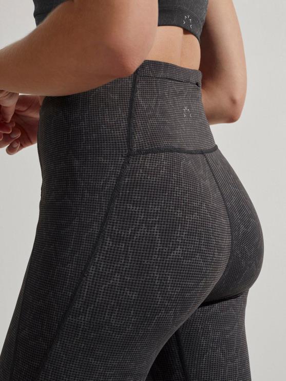 BD04L347 zwarte rasterslang let's go night running legging 25