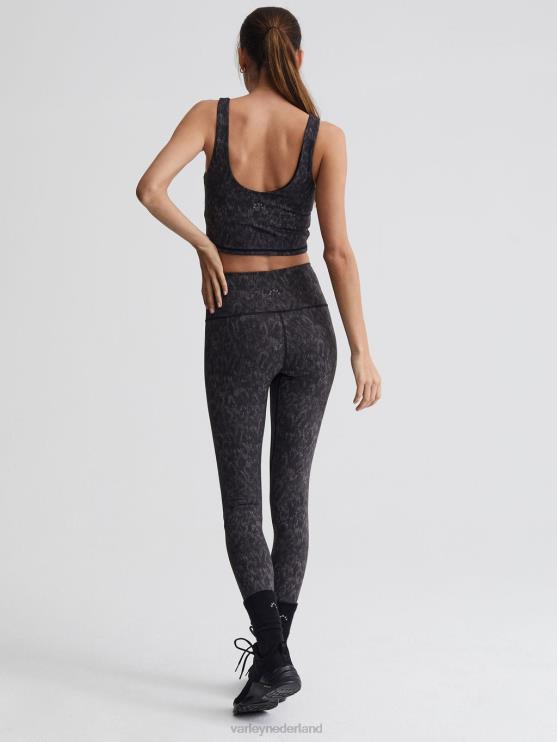 BD04L351 monochrome jachtluipaard let's go legging met hoge taille 25