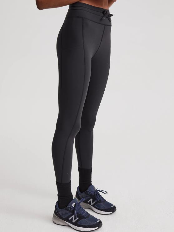 BD04L366 zwart let's go hoge legging met trekkoord 25" vrouwen Varley kleding