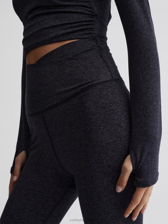BD04L397 zwarte mergel altijd warme super hoge legging 25