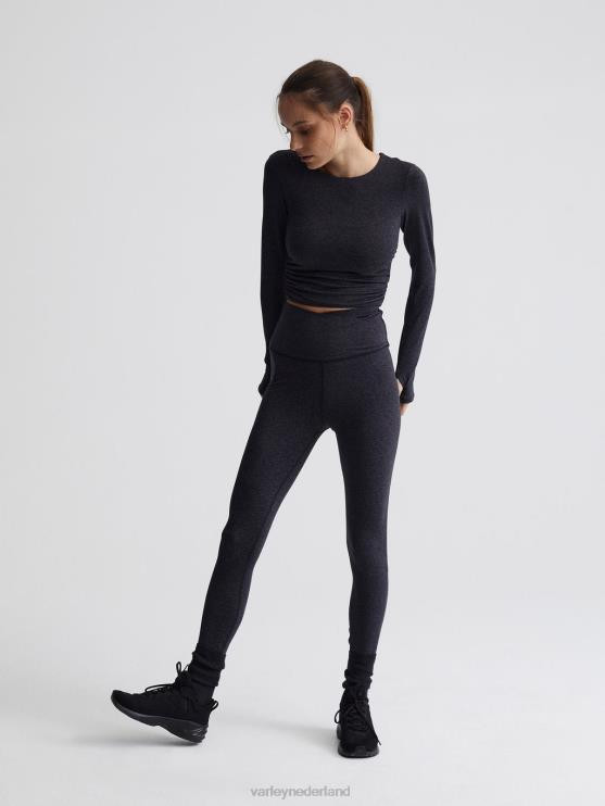 BD04L397 zwarte mergel altijd warme super hoge legging 25