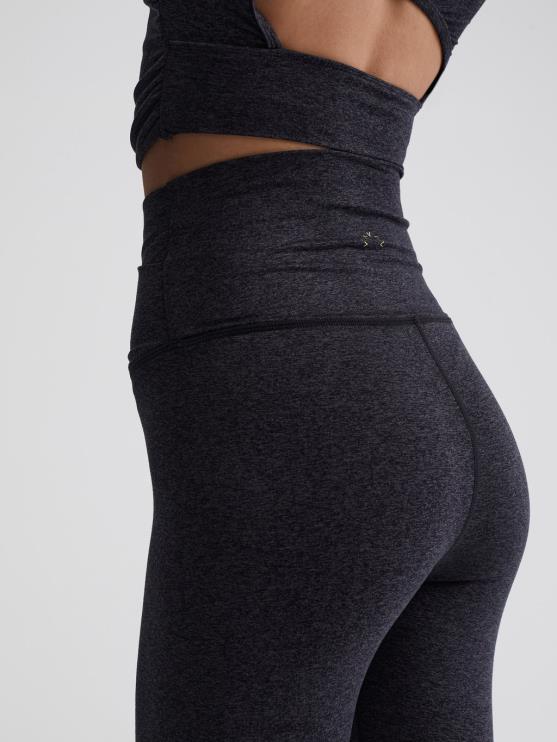 BD04L397 zwarte mergel altijd warme super hoge legging 25