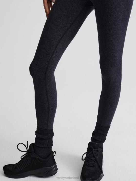 BD04L397 zwarte mergel altijd warme super hoge legging 25