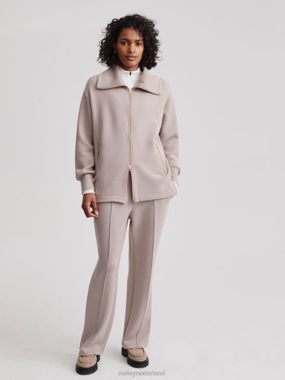 BD04L110 taupe klei adair jack met ritssluiting vrouwen Varley kleding