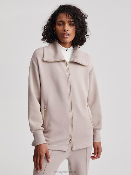 BD04L110 taupe klei adair jack met ritssluiting vrouwen Varley kleding