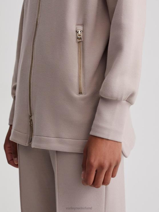 BD04L110 taupe klei adair jack met ritssluiting vrouwen Varley kleding