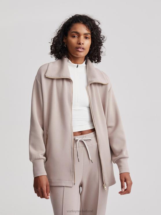BD04L110 taupe klei adair jack met ritssluiting vrouwen Varley kleding