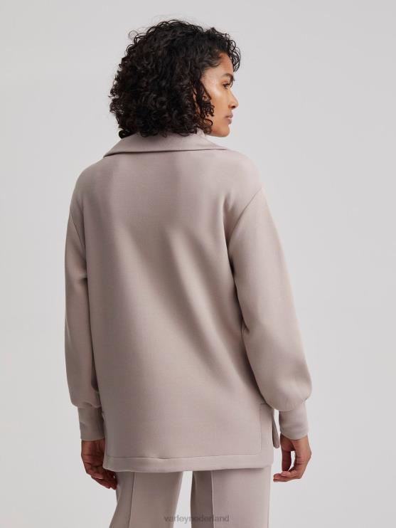 BD04L110 taupe klei adair jack met ritssluiting vrouwen Varley kleding