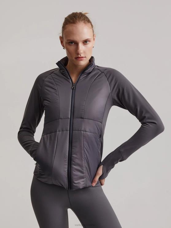 BD04L171 zwartgeblakerde parel bretagne jas vrouwen Varley kleding