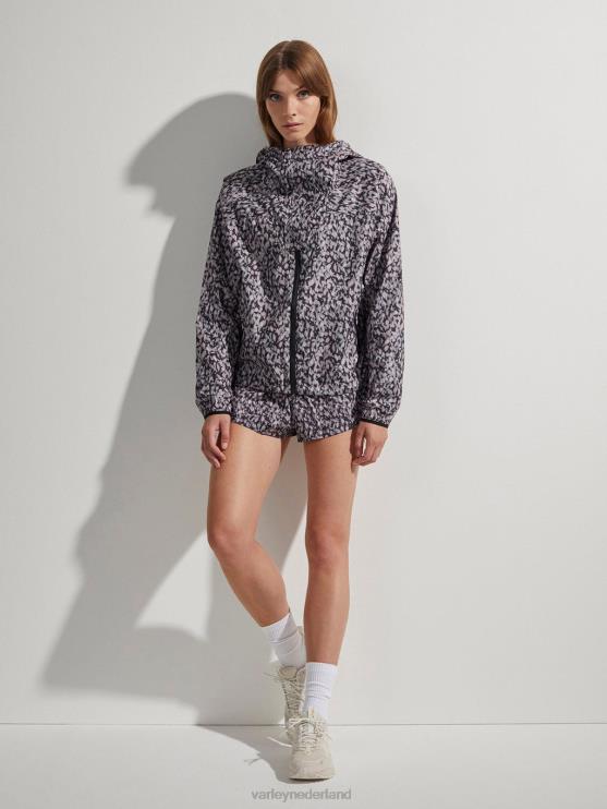 BD04L412 donker bewegingsblaadje terras hardloopjack met print vrouwen Varley kleding