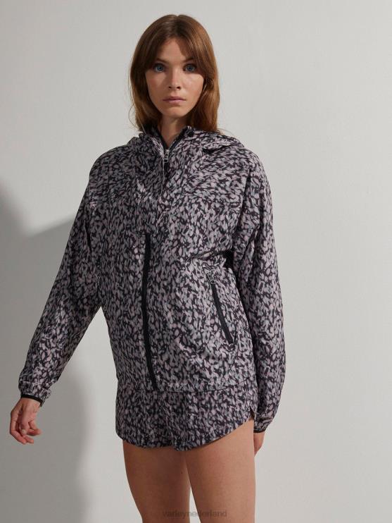 BD04L412 donker bewegingsblaadje terras hardloopjack met print vrouwen Varley kleding