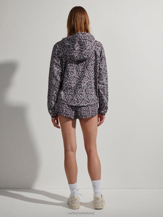 BD04L412 donker bewegingsblaadje terras hardloopjack met print vrouwen Varley kleding