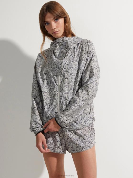 BD04L413 gespiegelde slang terras hardloopjack met print vrouwen Varley kleding