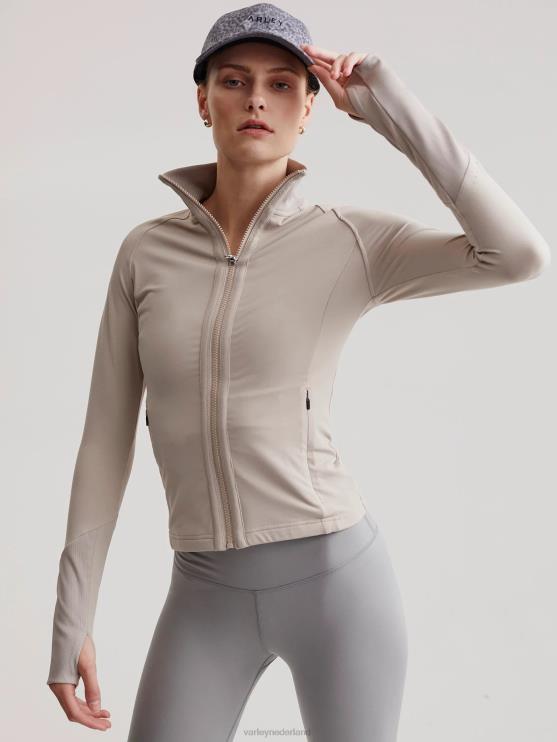 BD04L416 taupe klei middellandse jas vrouwen Varley kleding