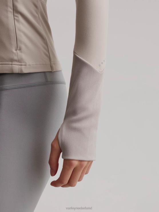 BD04L416 taupe klei middellandse jas vrouwen Varley kleding
