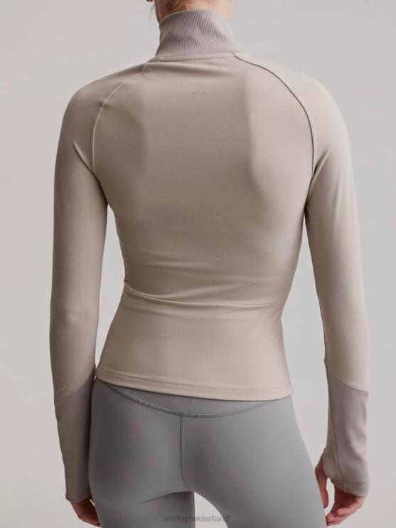 BD04L416 taupe klei middellandse jas vrouwen Varley kleding