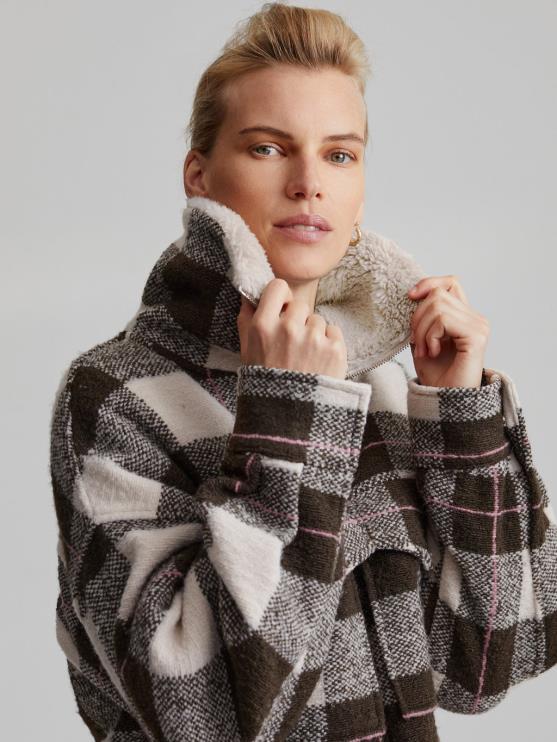 BD04L420 winterkoninkje macro controleren dikke vacht vrouwen Varley kleding