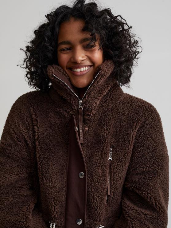 BD04L439 koffieboon jones jas vrouwen Varley kleding
