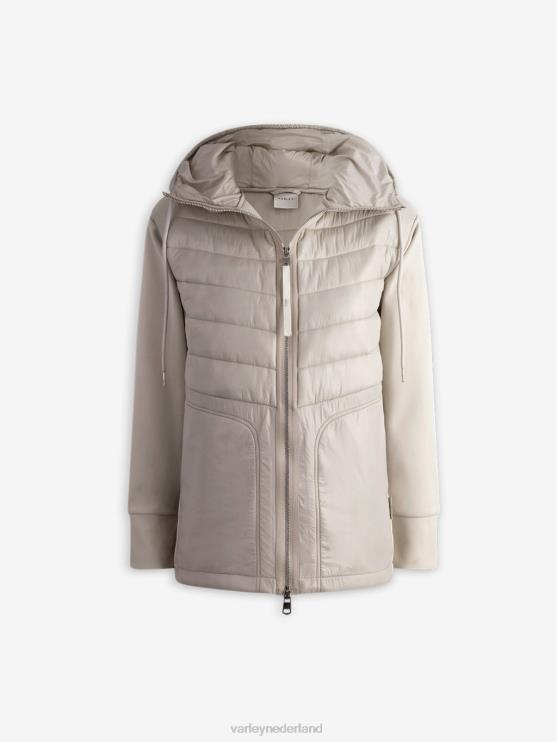 BD04L454 zilveren omlijning kerwin jas vrouwen Varley kleding