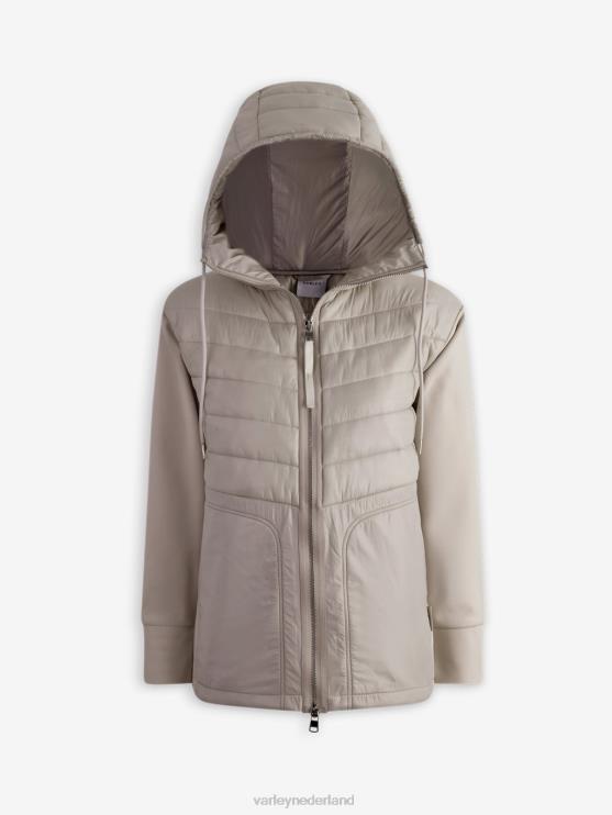 BD04L454 zilveren omlijning kerwin jas vrouwen Varley kleding