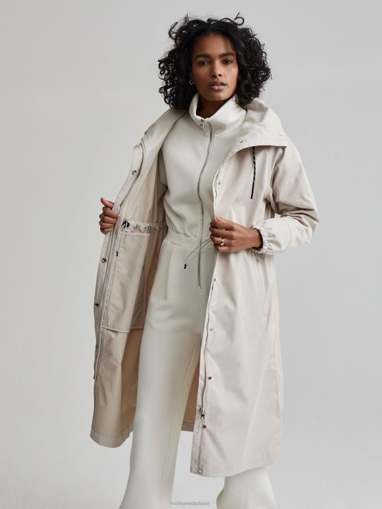 BD04L456 zilveren omlijning grove lange parka vrouwen Varley kleding