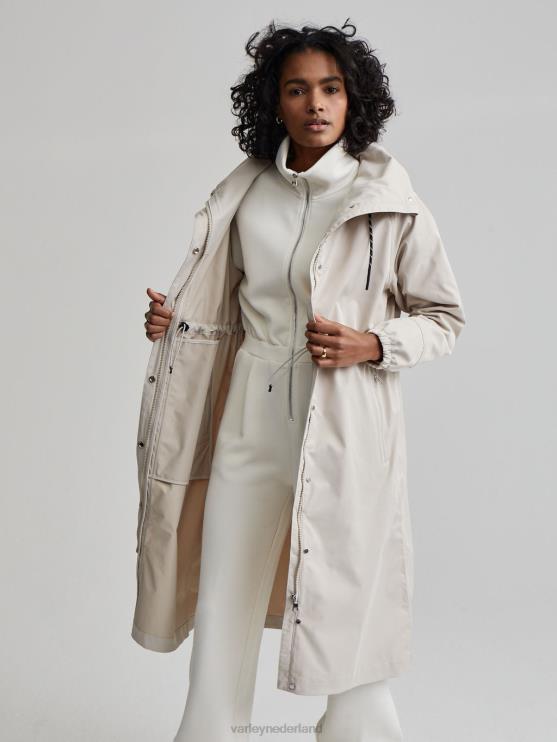 BD04L456 zilveren omlijning grove lange parka vrouwen Varley kleding
