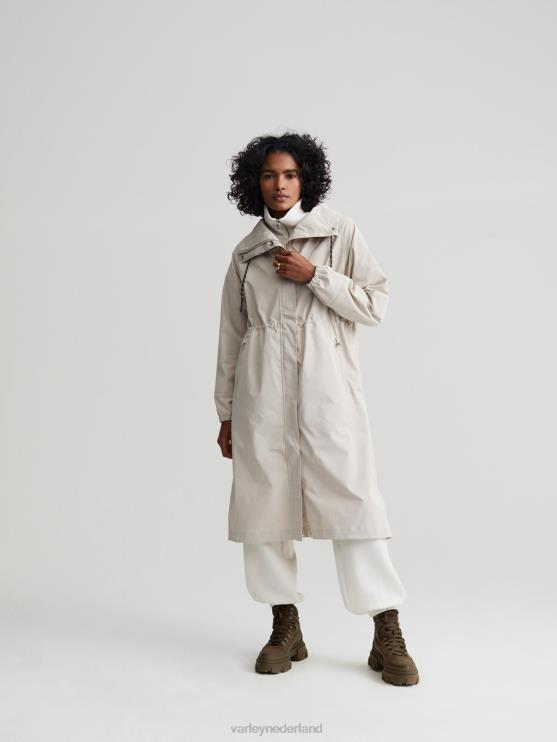 BD04L456 zilveren omlijning grove lange parka vrouwen Varley kleding