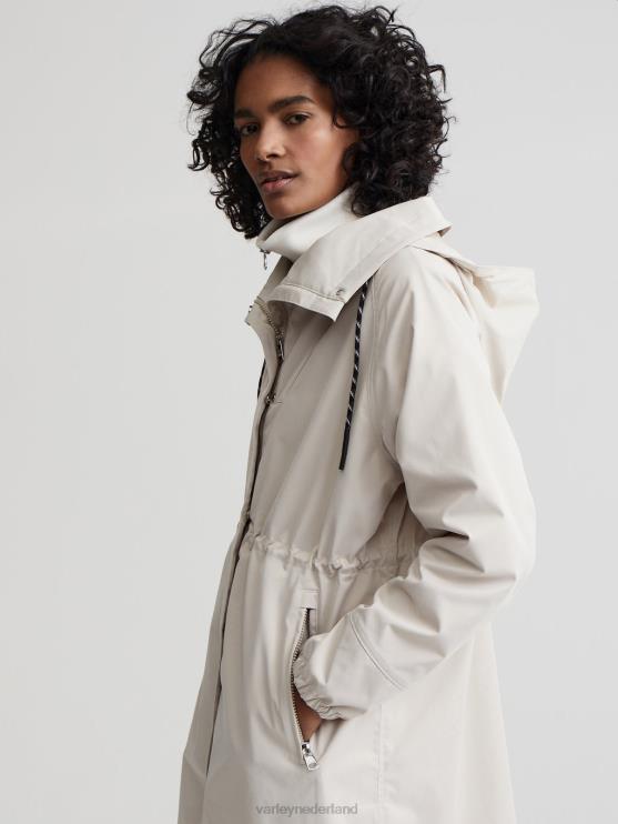 BD04L456 zilveren omlijning grove lange parka vrouwen Varley kleding