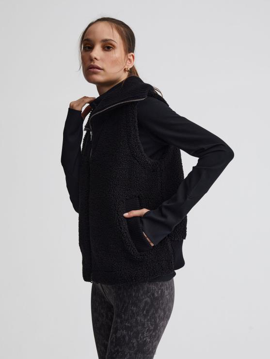 BD04L457 zwart espen gilet vrouwen Varley kleding