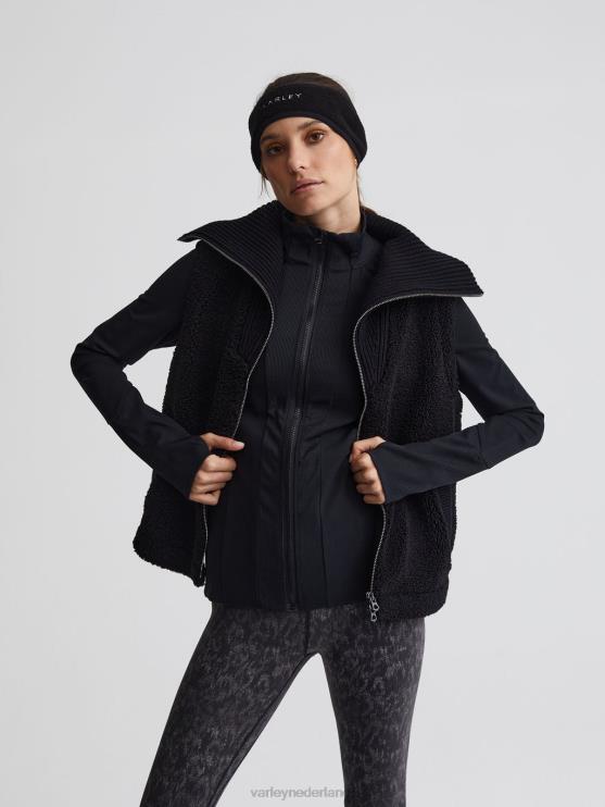 BD04L457 zwart espen gilet vrouwen Varley kleding