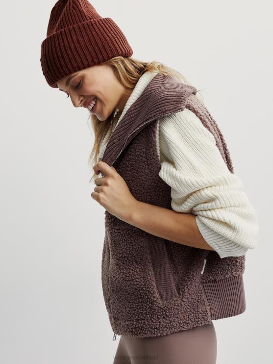 BD04L458 diep taupe espen gilet vrouwen Varley kleding
