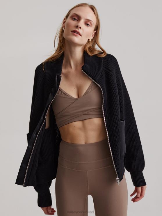 BD04L463 zwart delfern jas vrouwen Varley kleding