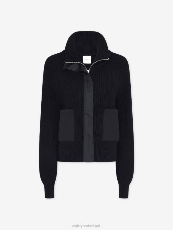 BD04L463 zwart delfern jas vrouwen Varley kleding