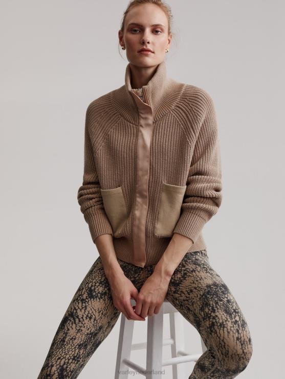 BD04L465 licht taupe delfern jas vrouwen Varley kleding