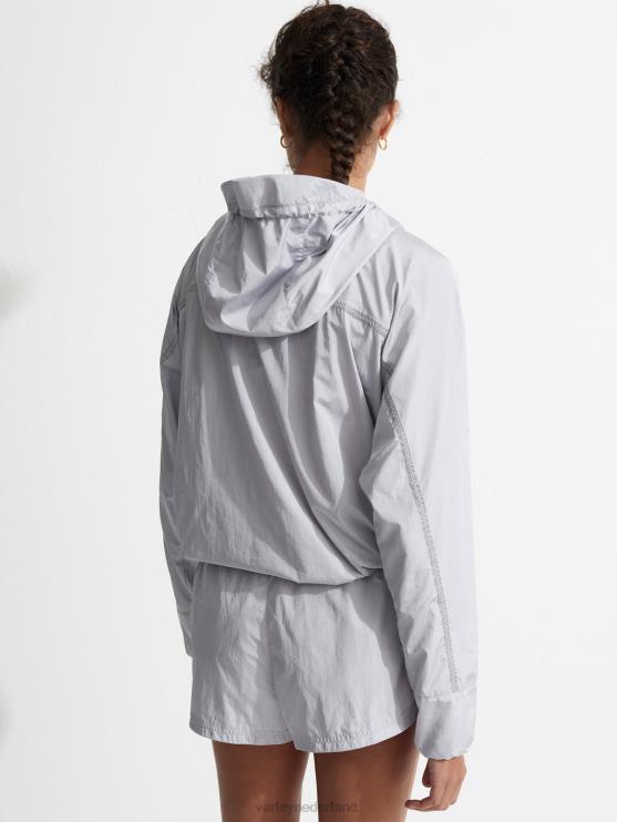 BD04L478 metallic asgrijs terras windjack vrouwen Varley kleding