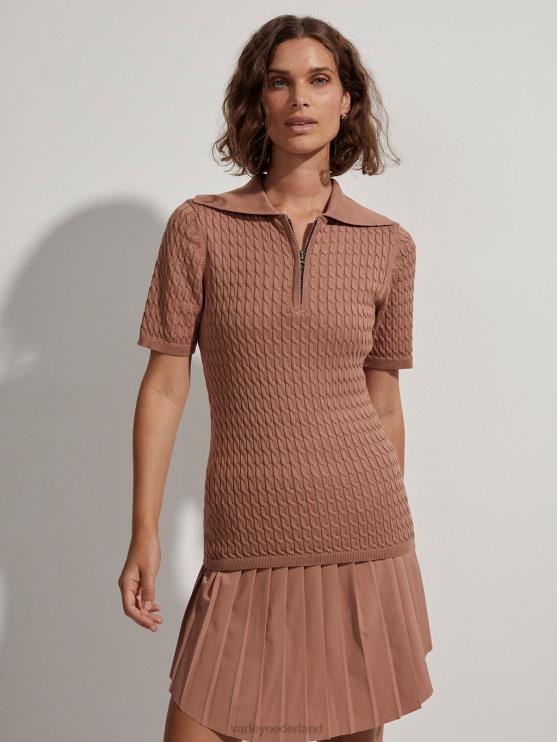 BD04L142 mokka mousse Lillian off-court polo vrouwen Varley kleding