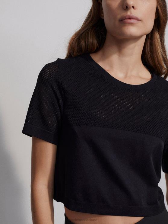 BD04L251 zwart paden cropped tee vrouwen Varley kleding