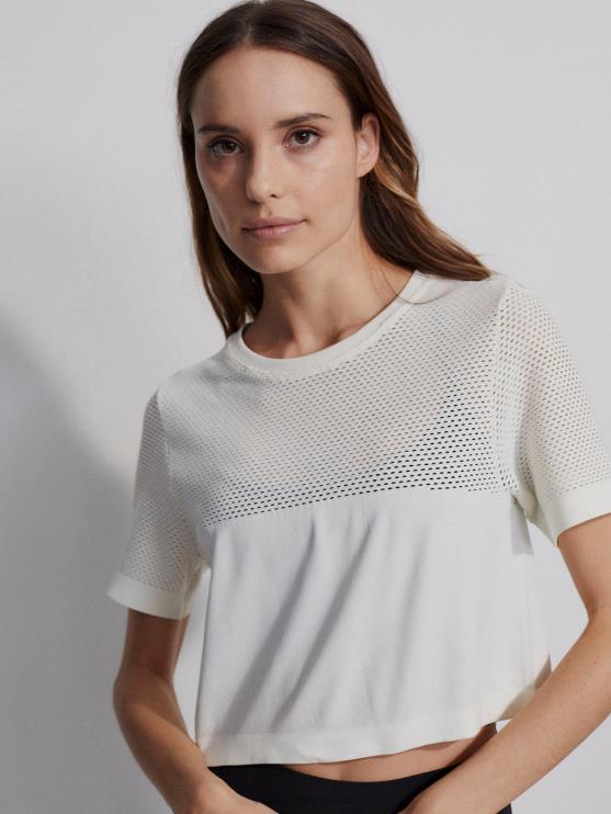 BD04L252 zilverreiger paden cropped tee vrouwen Varley kleding