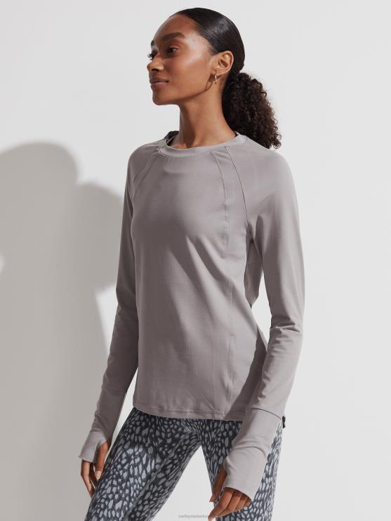 BD04L243 grijs flanel bradford actief topje vrouwen Varley kleding