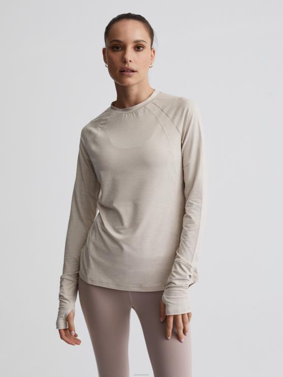 BD04L245 zilvergrijs gemêleerd bradford actief topje vrouwen Varley kleding