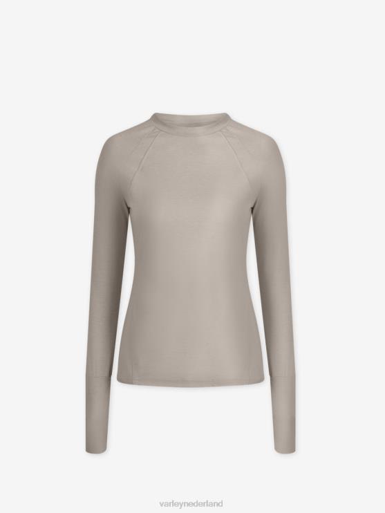 BD04L245 zilvergrijs gemêleerd bradford actief topje vrouwen Varley kleding